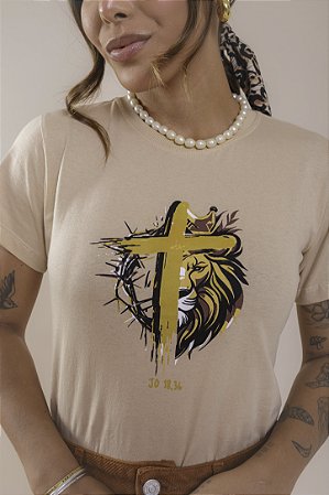 TSHIRT JOÃO 18:36 - AREIA