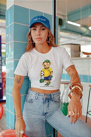 Tshirt Urso Brasil - Branco