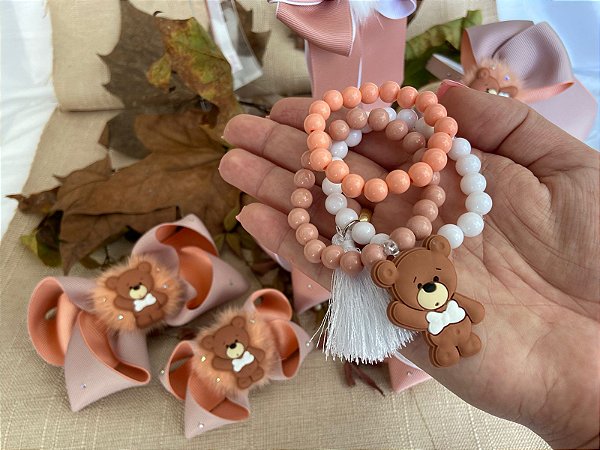 Trio de Pulseiras Love Ursos