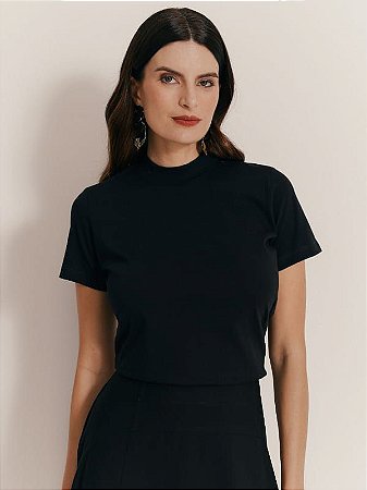 Blusa feminina de malha preta