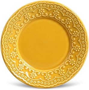 Conjunto 6 Pratos Sobremesa Madeleine Mostarda - Porto Brasil