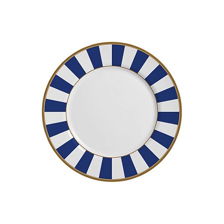 Conjunto 6 Pratos Sobremesa Stripe Azul - Alleanza