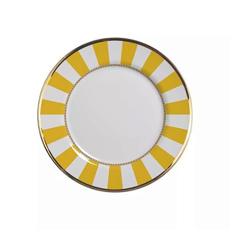 Conjunto Prato Sobremesa Yellow Strip- Alleanza