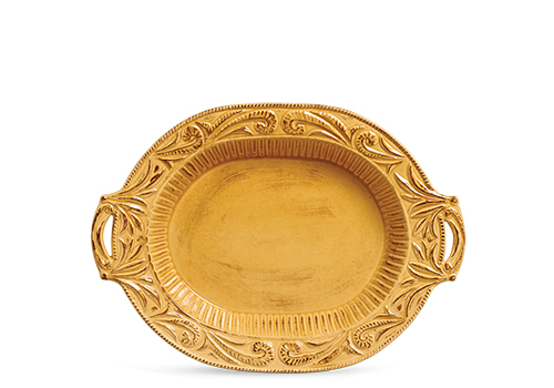 Travessa Oval Funda Grande Ravelo Mostarda - Scalla