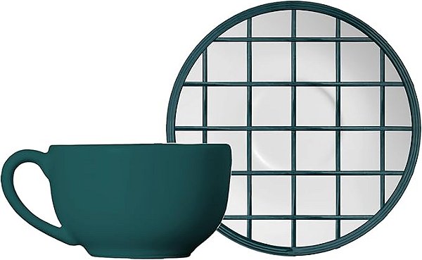 Conjunto 6 Xicaras Chá Green Trace Coup - Alleanza