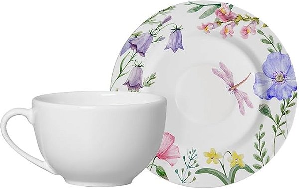 Conjunto 6 Xicaras de Chá com Pires Lelis -  Alleanza