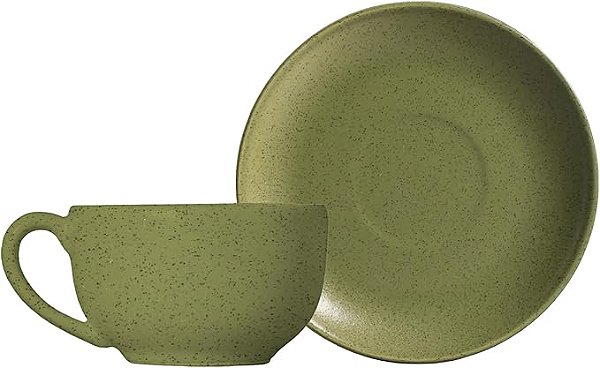 Conjunto 6 Xícas Chá C/Pires Coup Organic Olive - Alleanza