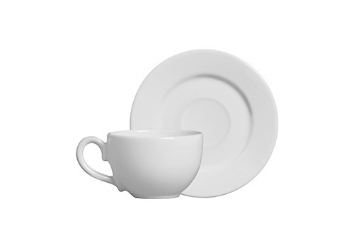 Conjunto 6 Xicaras Chá Com Pires Reto Branco - Scalla