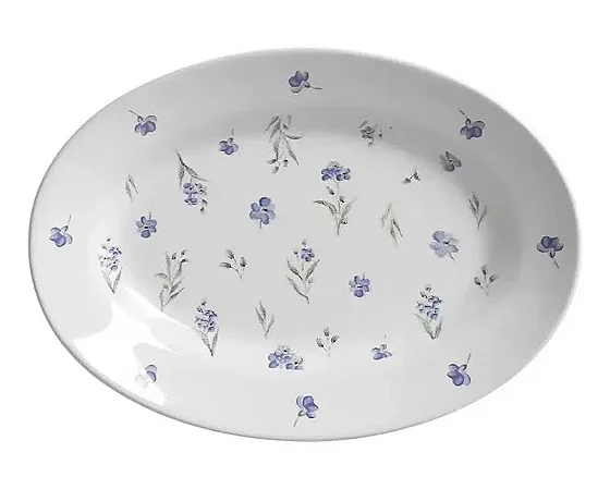 travessa Pequena Campestre 23 cm Branco - Scalla