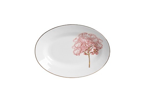 Travessa Pequena Ype Rosa c/ Filete Ouro - Scalla