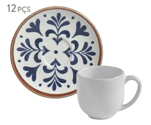 Conjunto 6 Xicaras Chá Coup Stoneware Coimbra -  Porto Brasil