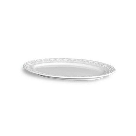 Travessa Oval Rasa Media Princess Branco 3x37,5x28 cm - Scalla
