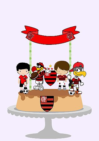 Topo de bolo Flamengo
