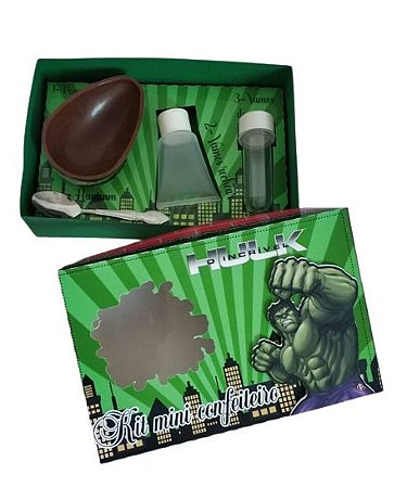 Caixa kit mini confeiteiro Hulk