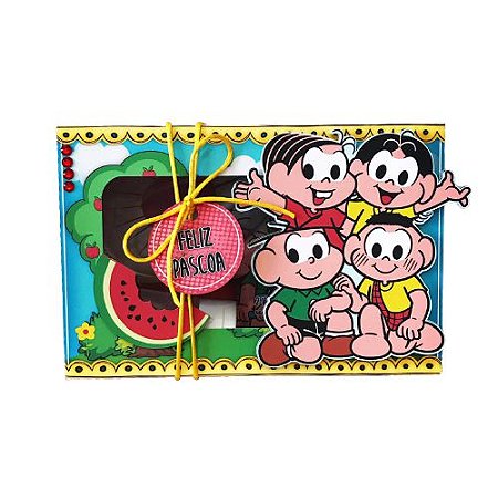 Caixa embalagem  kit mini confeiteiro Turma da Mônica