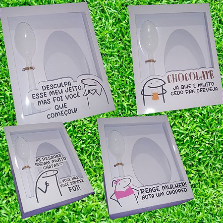 Embalagem caixa para ovo de páscoa de colher