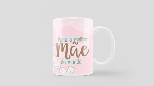 Caneca de porcelana a melhor mãe do mundo