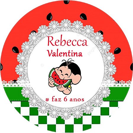 Adesivo Redondo da Magali 7x7 com 12 unidades personalizado.