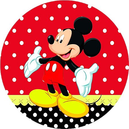 Adesivo Redondo do Michey 5x5  10 unidades