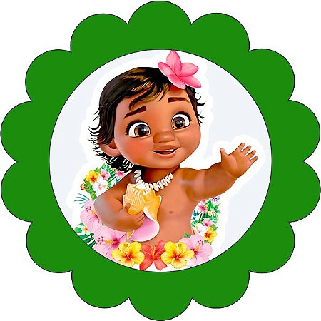 12 Adesivo/rótulo da Moana Baby