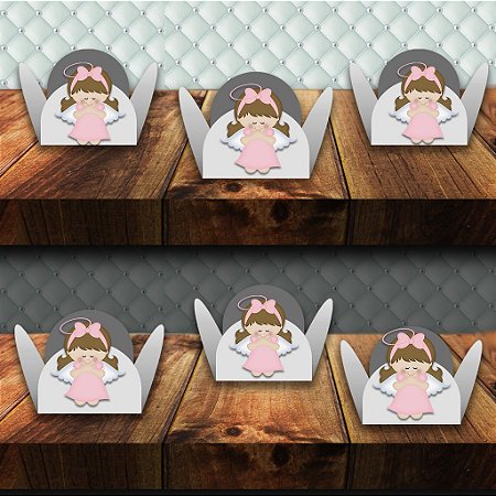 Forminha para docinho com aplique  para batizado  100 unidades