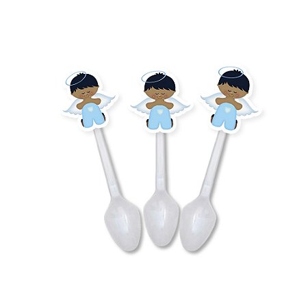 Colher para docinho de pote com 10 unidades batizado (fazemos qualquer tema)