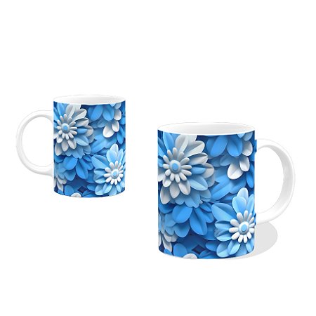 Caneca branca de porcelana 3 D