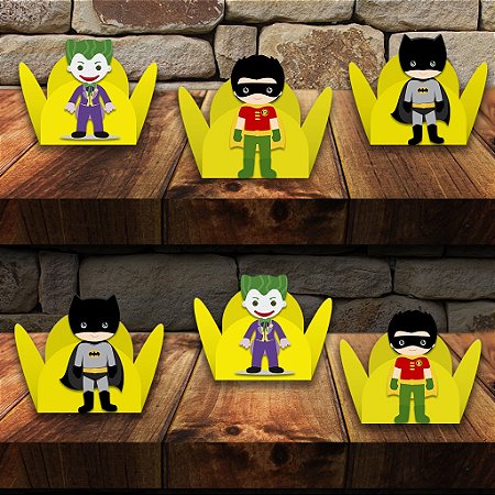 Forminha do Batman e sua turma com aplique caixa com 100 unidades