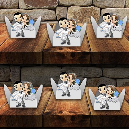 Forminha para casamento com aplique com 100 unidades