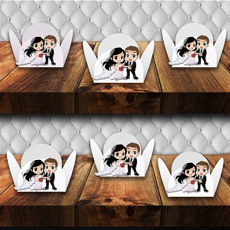 Forminha para casamento com aplique com 100 unidades CN02