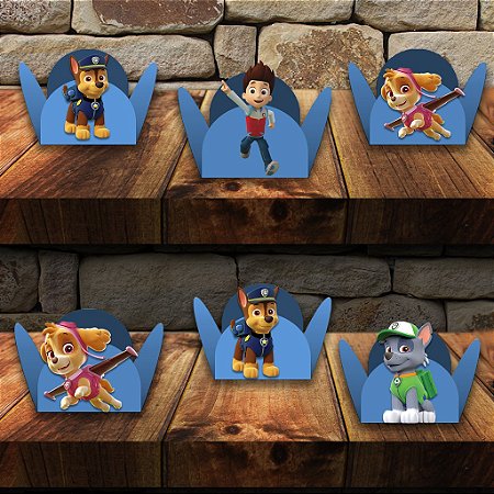 Forminha para docinho festa de criança com aplique da Operação Canina  com 50 unidades