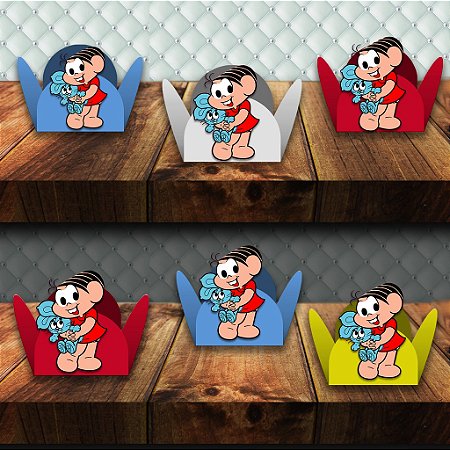 Forminha com aplique da Monica com 100 unidades podendo escolher até 2 cores diferentes