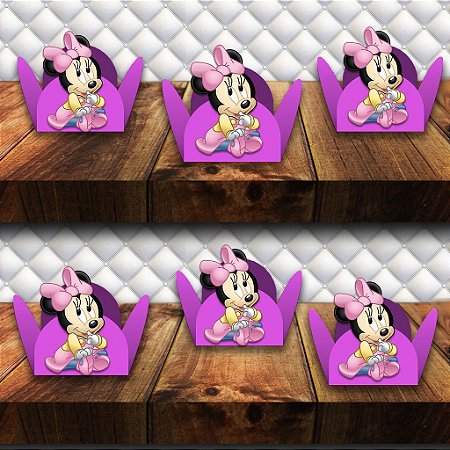 Forminha 3 D da Minie Rosa com 100 unidades