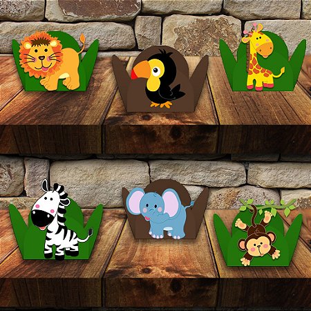 Forminha  para docinhos Safari  com aplique  com 100 unidades