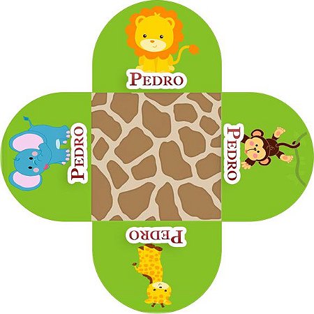 Forminha para docinho Safari  personalizado com 50 unidades