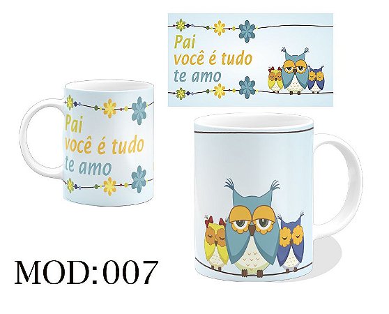 Caneca de Porcelana Coruja