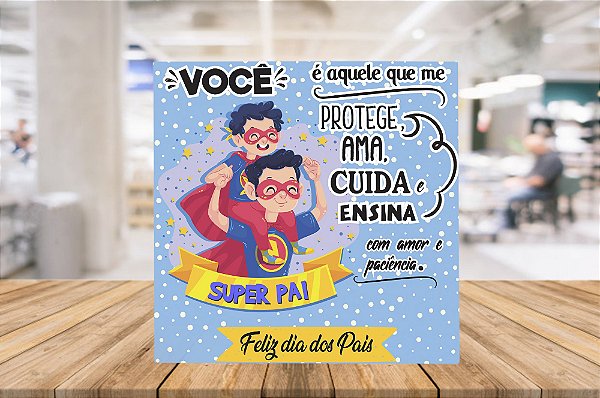 Azulejo Decorativo Super Pai