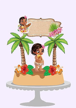 Topo de bolo Moana Baby