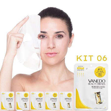 Kit com 06 Mascara Limpeza Hidratação Facial