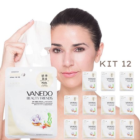 Kit com 12 Mascara Limpeza Hidratação Facial