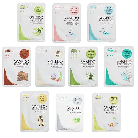 Kit com 10 Mascara Limpeza Hidratação Facial -  Essências Variadas