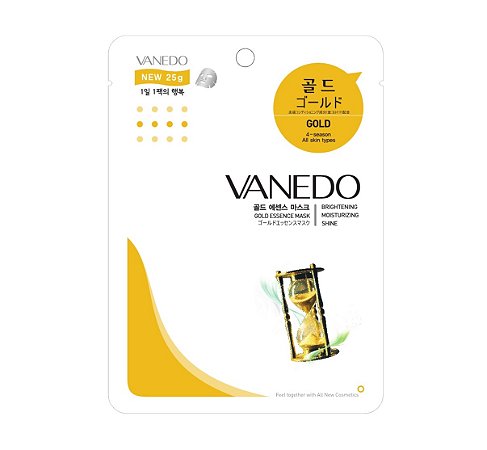 Máscara Hidratante Facial Coreana Ouro