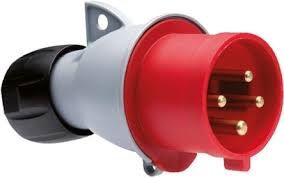 PLUG MACHO ABB - 16A 3P+T VERMELHO