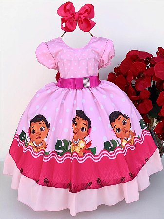 vestido de festa da moana