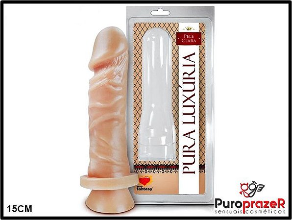 PRÓTESE SEM VIBRADOR COM VENTOSA 16,5CM - SEXY FANTASY