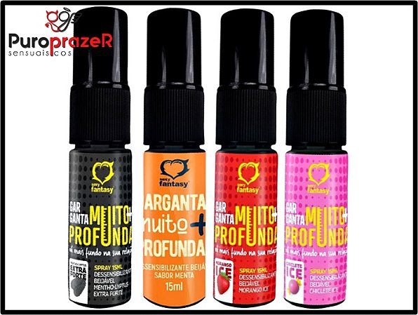 SPRAY DESSENSIBILIZANTE PARA SEXO ORAL GARGANTA MUITO + PROFUNDA 15ML - SEXY FANTASY