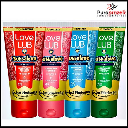 LUBRIFICANTE BEIJÁVEL BUBBALOVE LOVE LUB 60G - LA PIMENTA