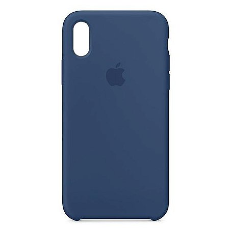 Capa para Iphone XS MAX Apple Original Azul Marinho