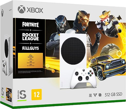 Xbox Series S - Pacote Fortnite, Rocket League e Fall Guys