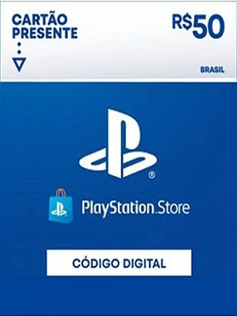 R$50 PlayStation Store / PSN - Cartão Presente Digital [Exclusivo Brasil]